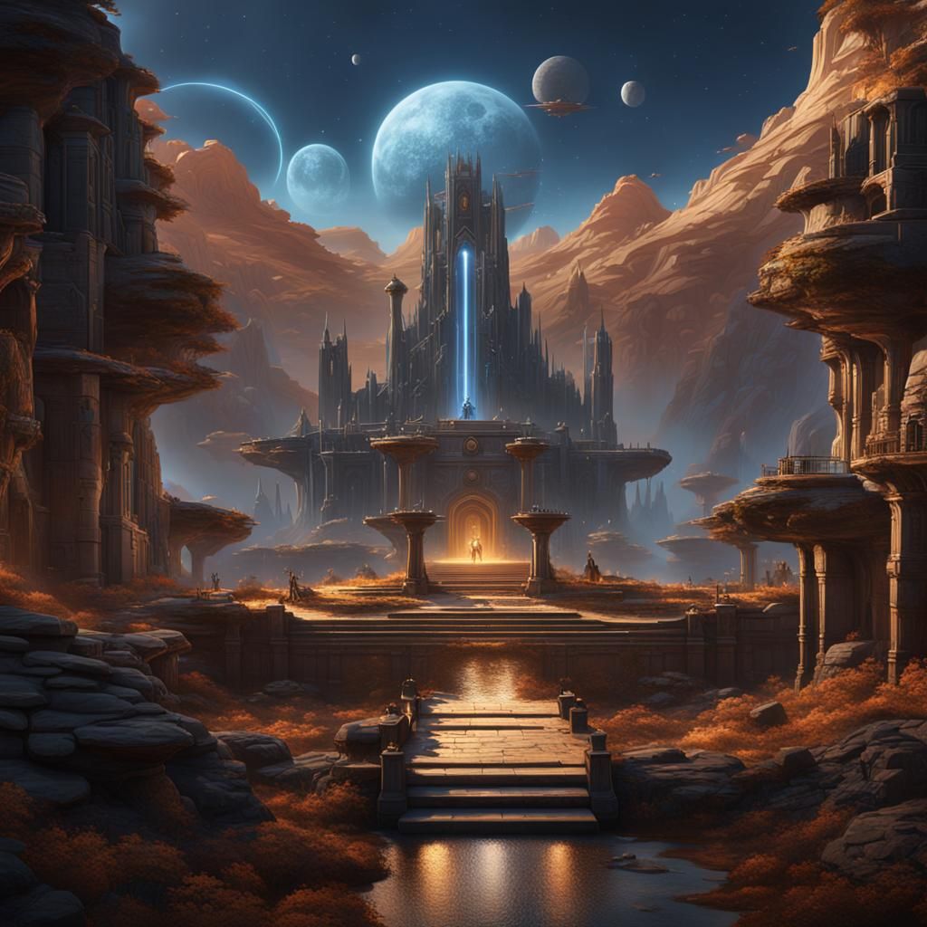 Detailed Matte Painting of a Jedi