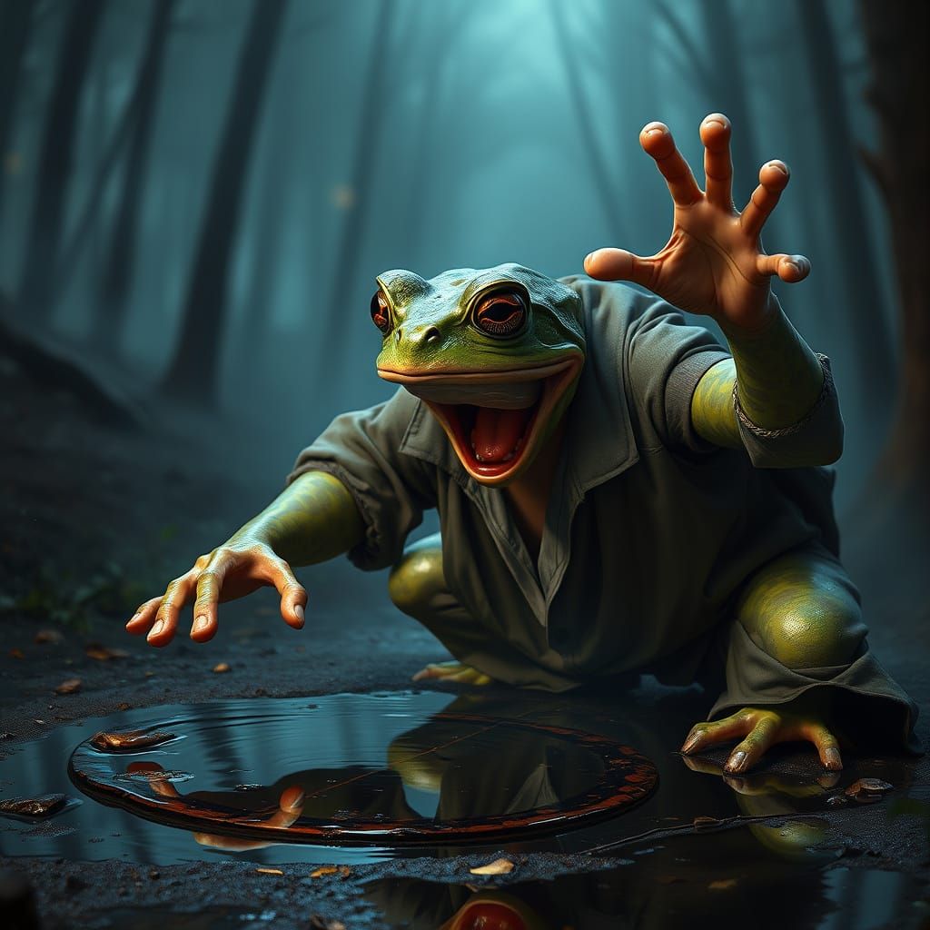 Frog Transformation: Fantasy Concept Art in Twilight