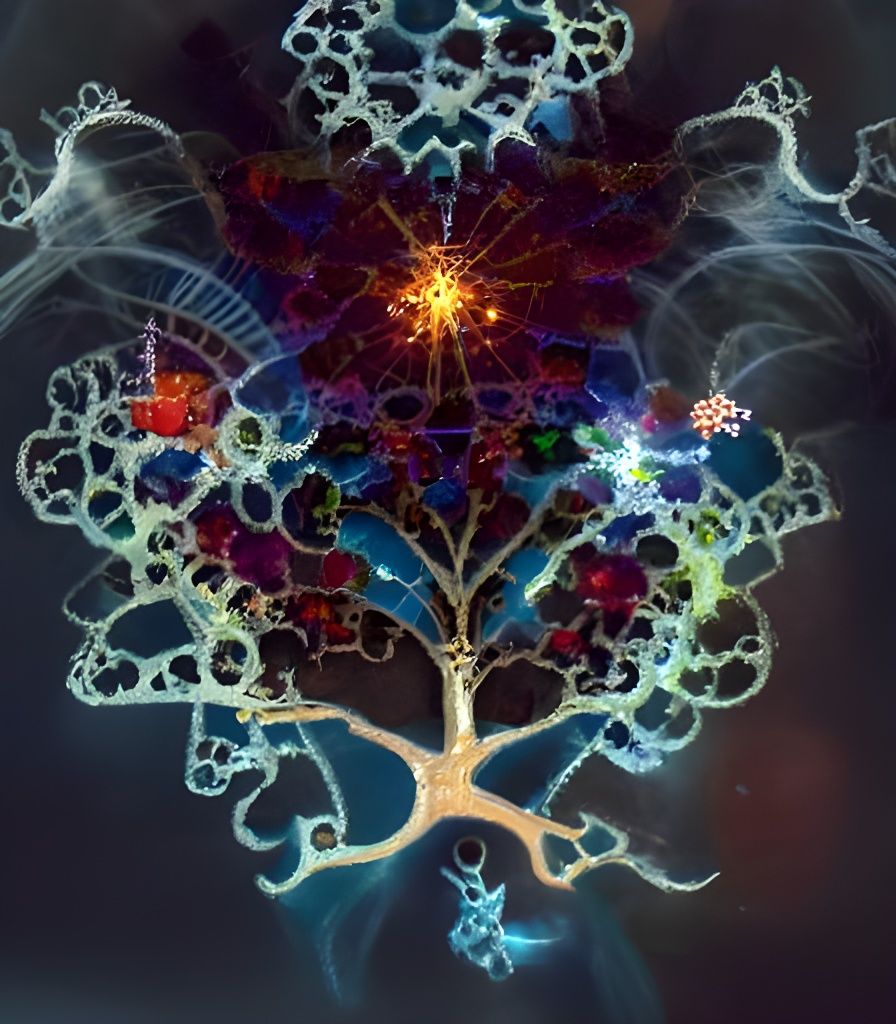 Fractal Decision Tree of Life: AI Generated