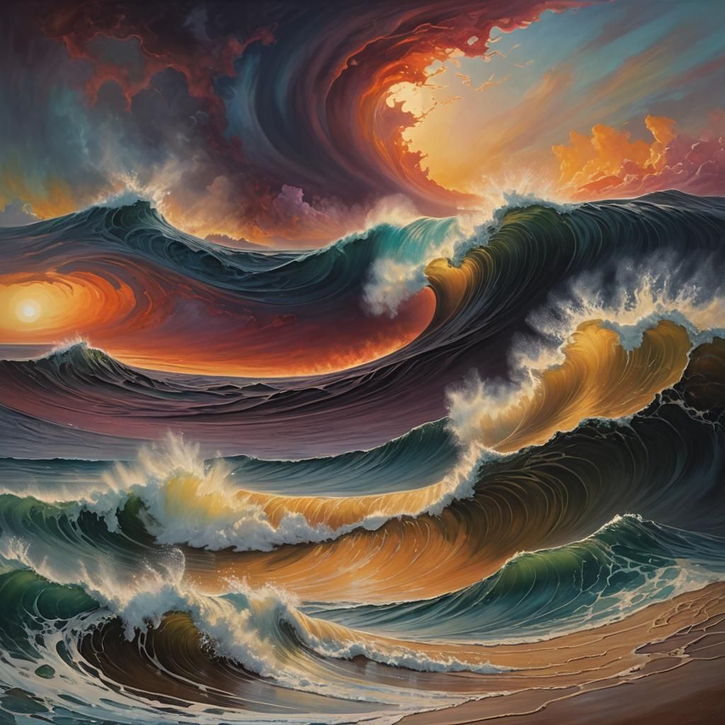 Resilient Life Forms Confront Dark Wave in Surreal Light