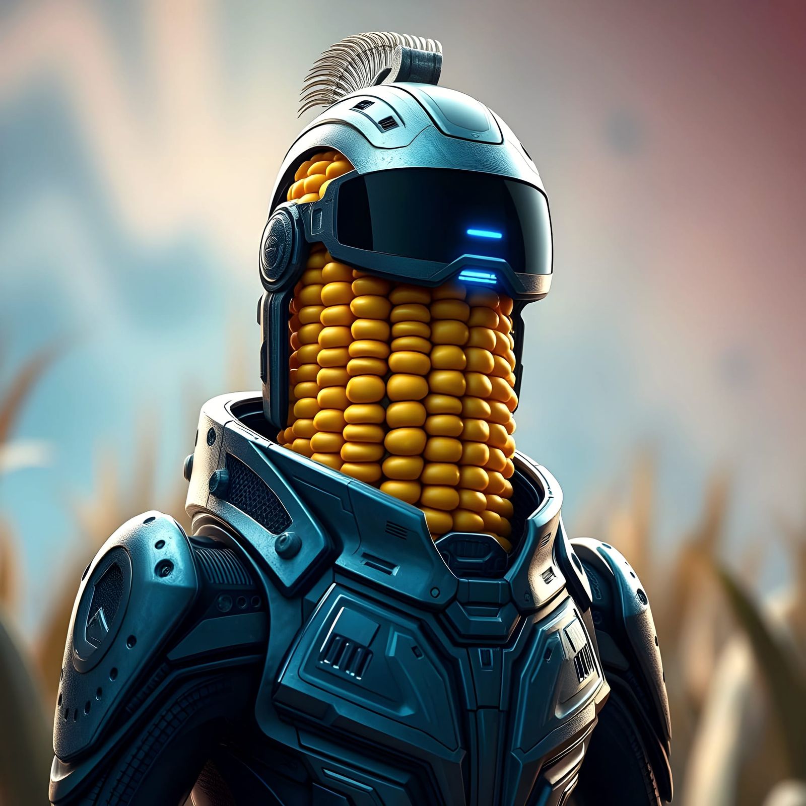 RoboCob 2: Futuristic Ear of Corn Warrior