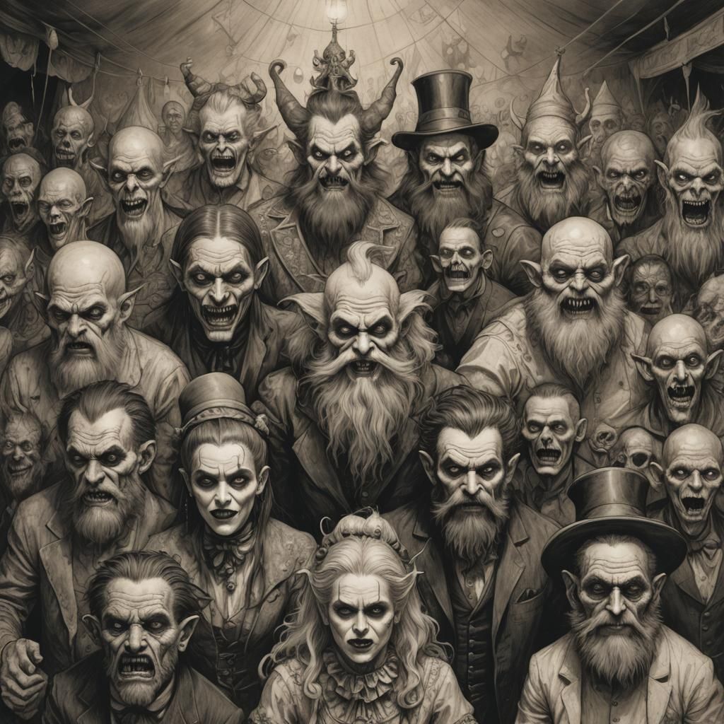 Circus of freaks+skags+ghouls+bearded women and demonic dwar...