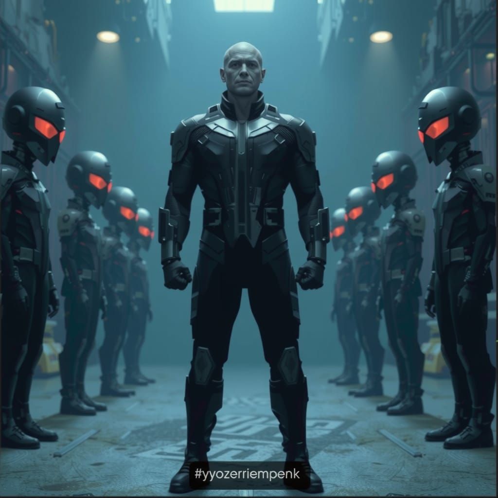 Cyberpunk Cityscape with Flying Cars and Neon Lights