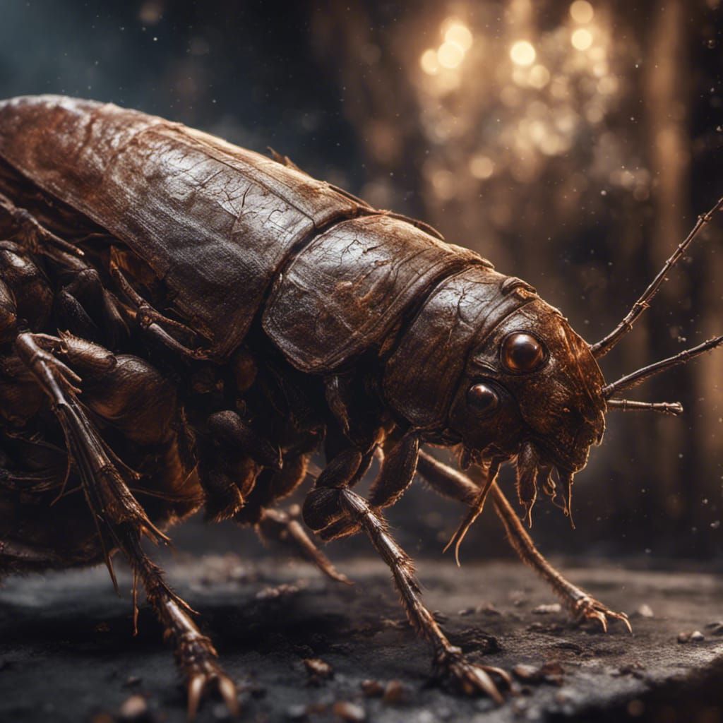 Man's Kafkaesque Metamorphosis in Dark Fantasy Art