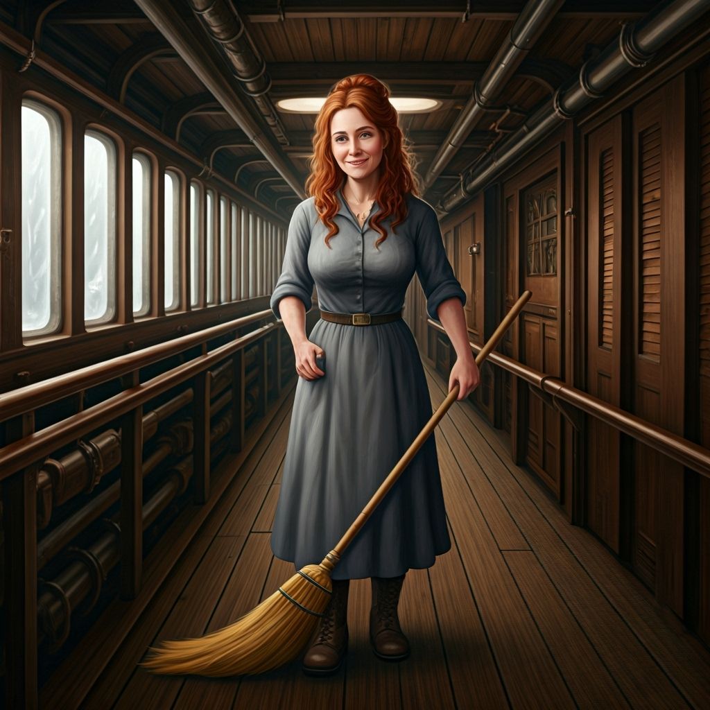 Middle-Aged Woman with Red Hair and Freckles