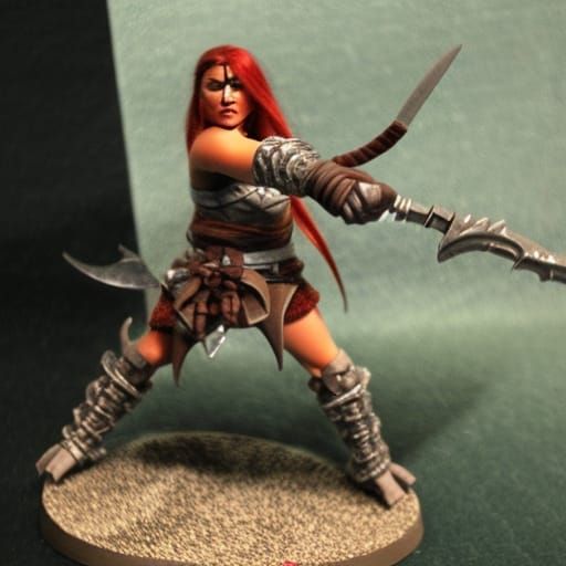 Half-Orc Female Warrior: A Fantasy Portrait