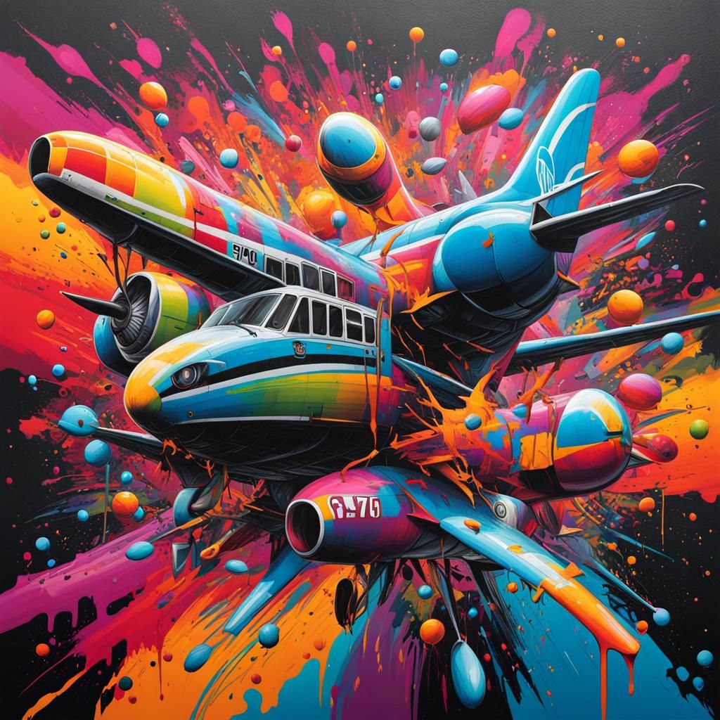 Erdős–Ulam Problem in Graffiti Splash Art