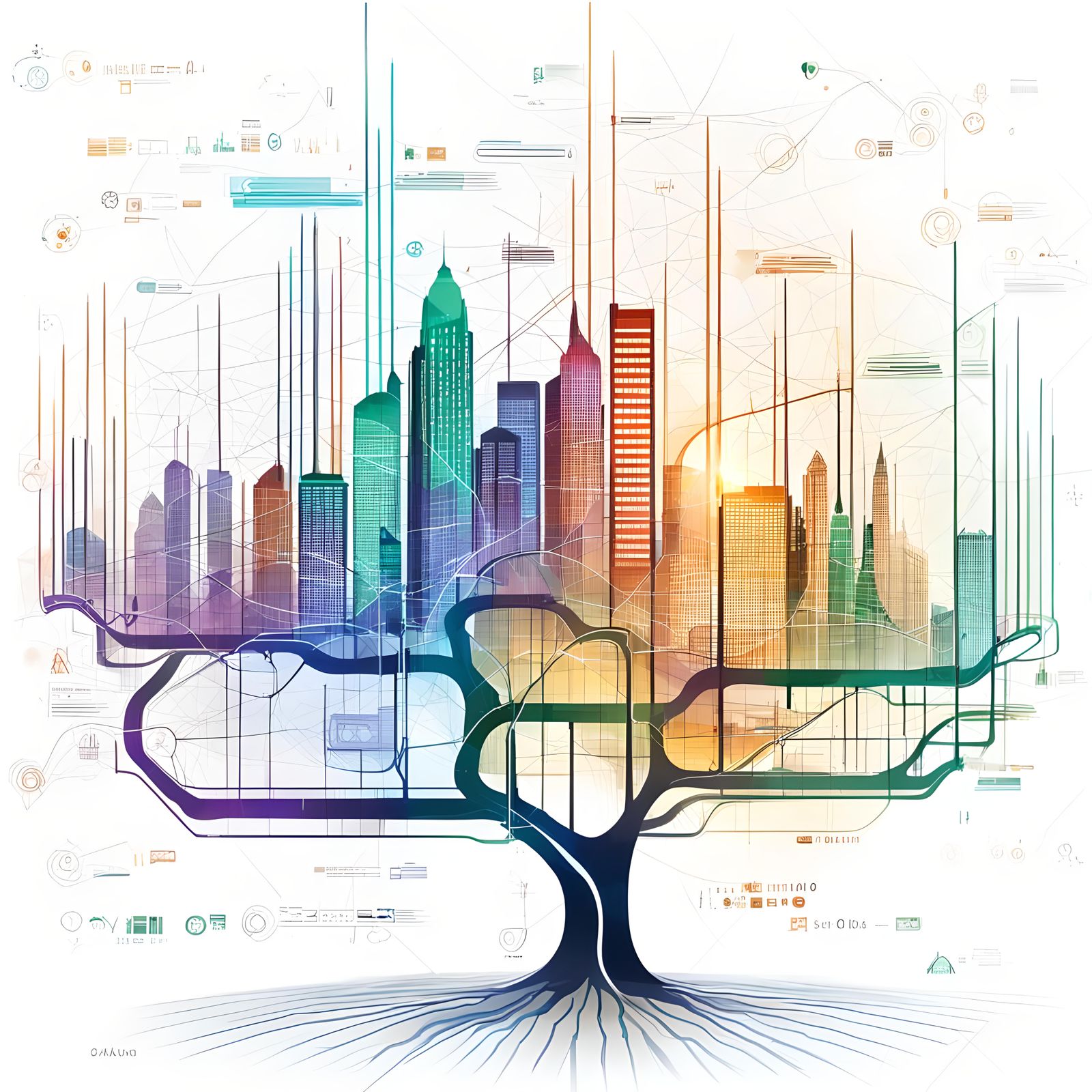 Technified Tree: Internet Network in Cyberspace