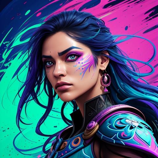 Leila: Vibrant Concept Art with Striking Visuals