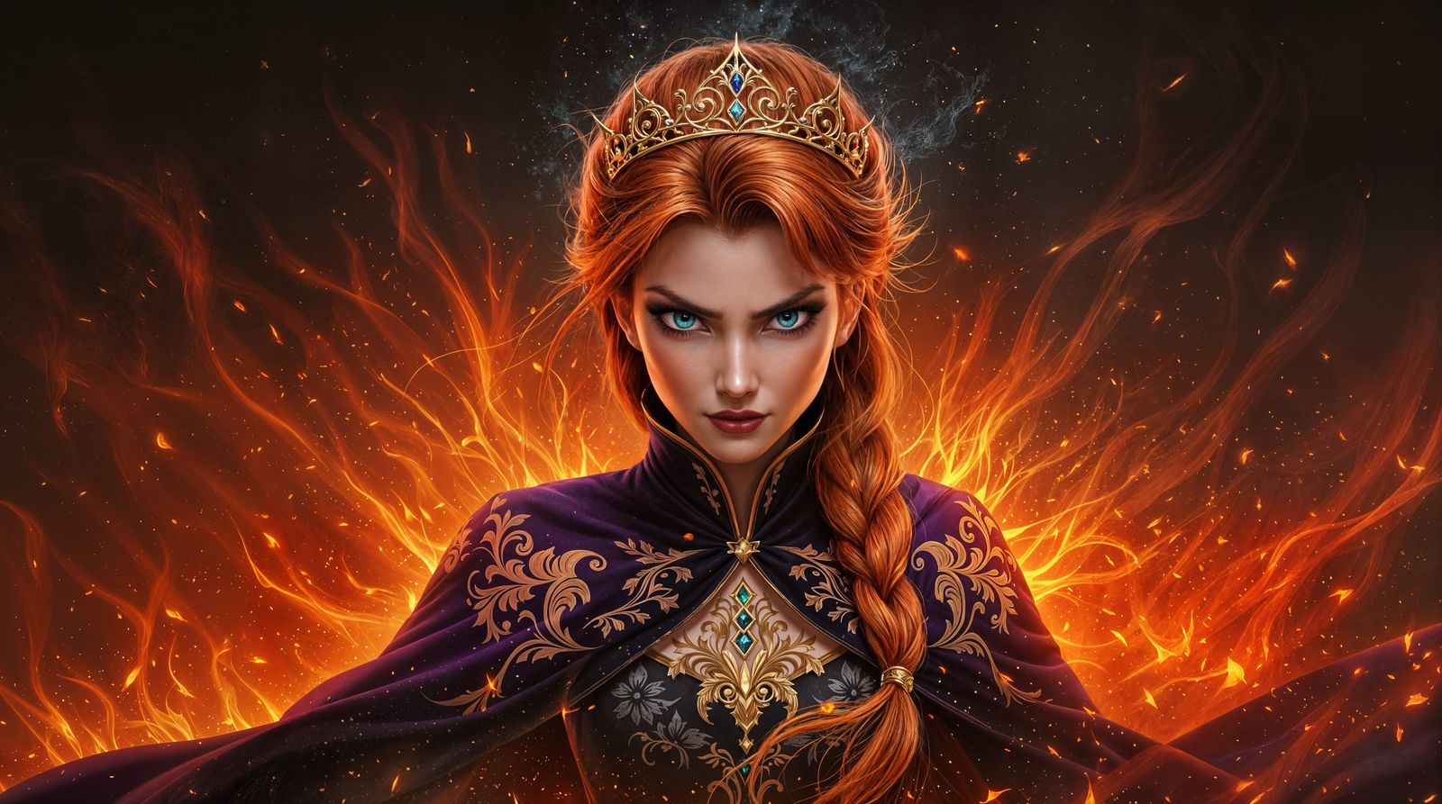 Regal Princess in Fiery Splendor