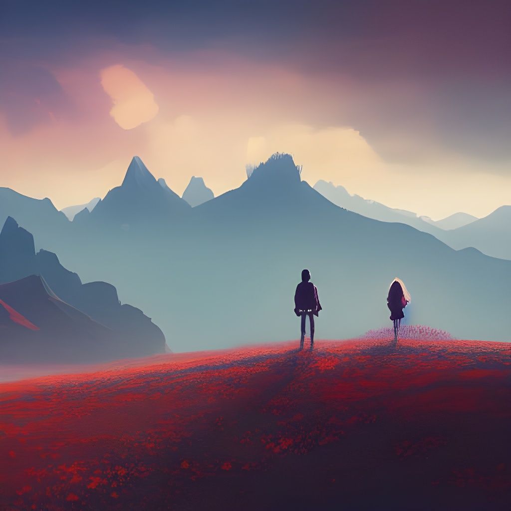 Serene Valley: Last Couple in Breathtaking Landscape