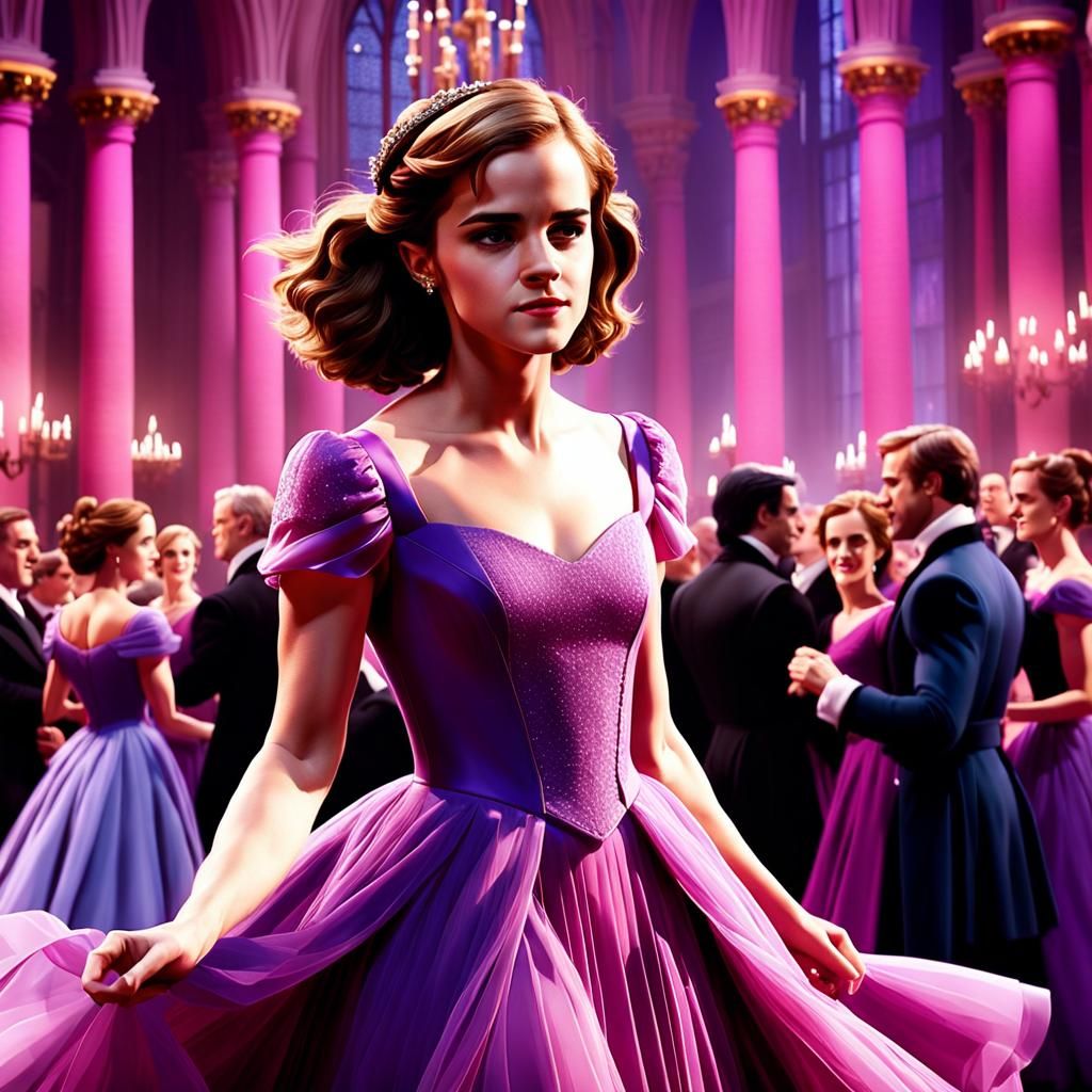 Hermione at the Yule Ball in 3D Digital Art