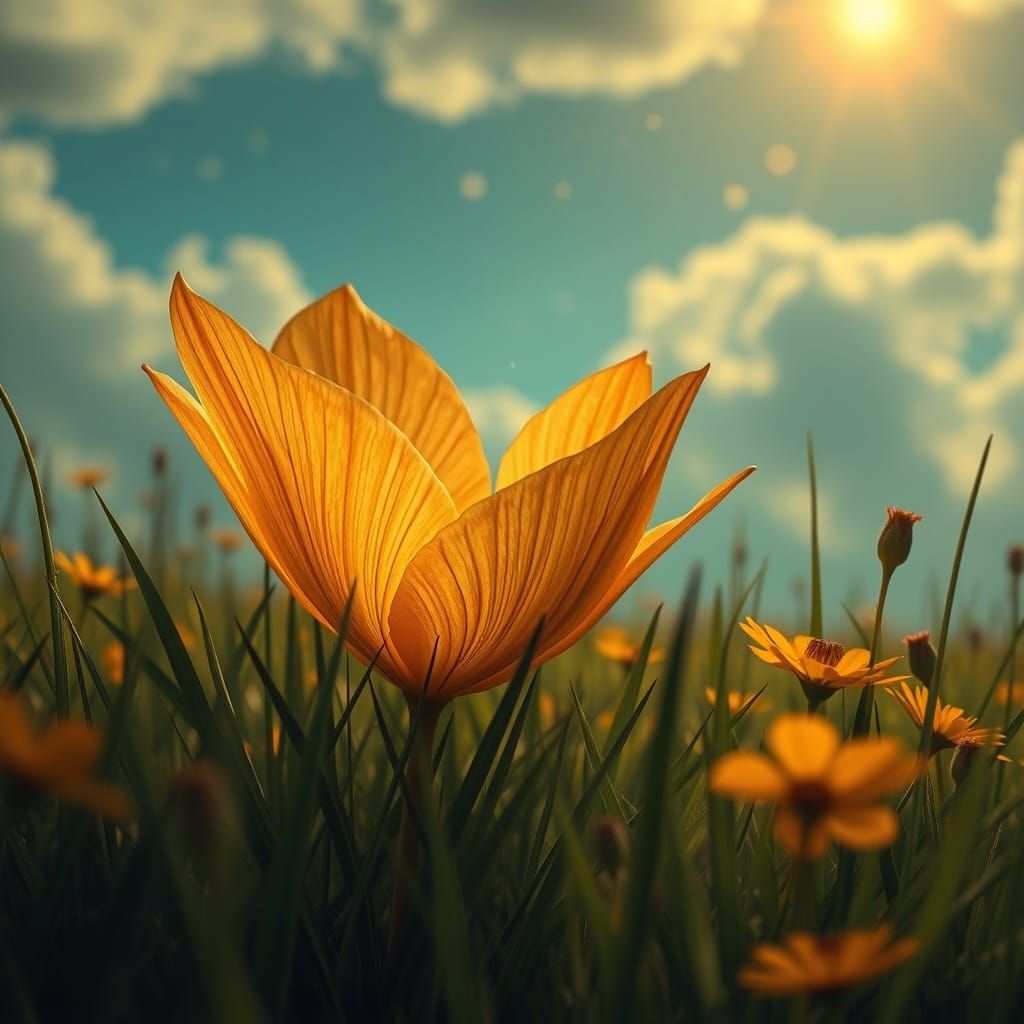 Celestial Star Flower Blossoms in Vivid Meadow