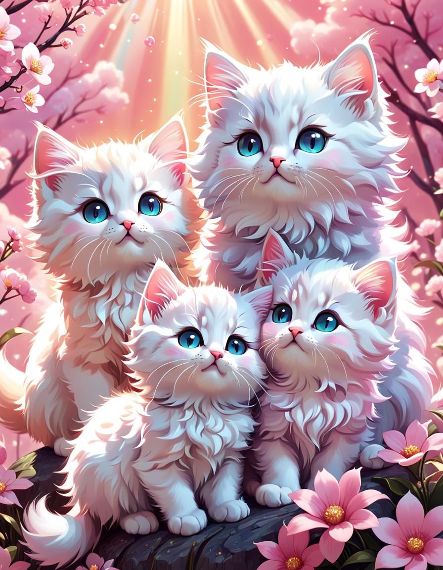 Anime Pastel Kittys