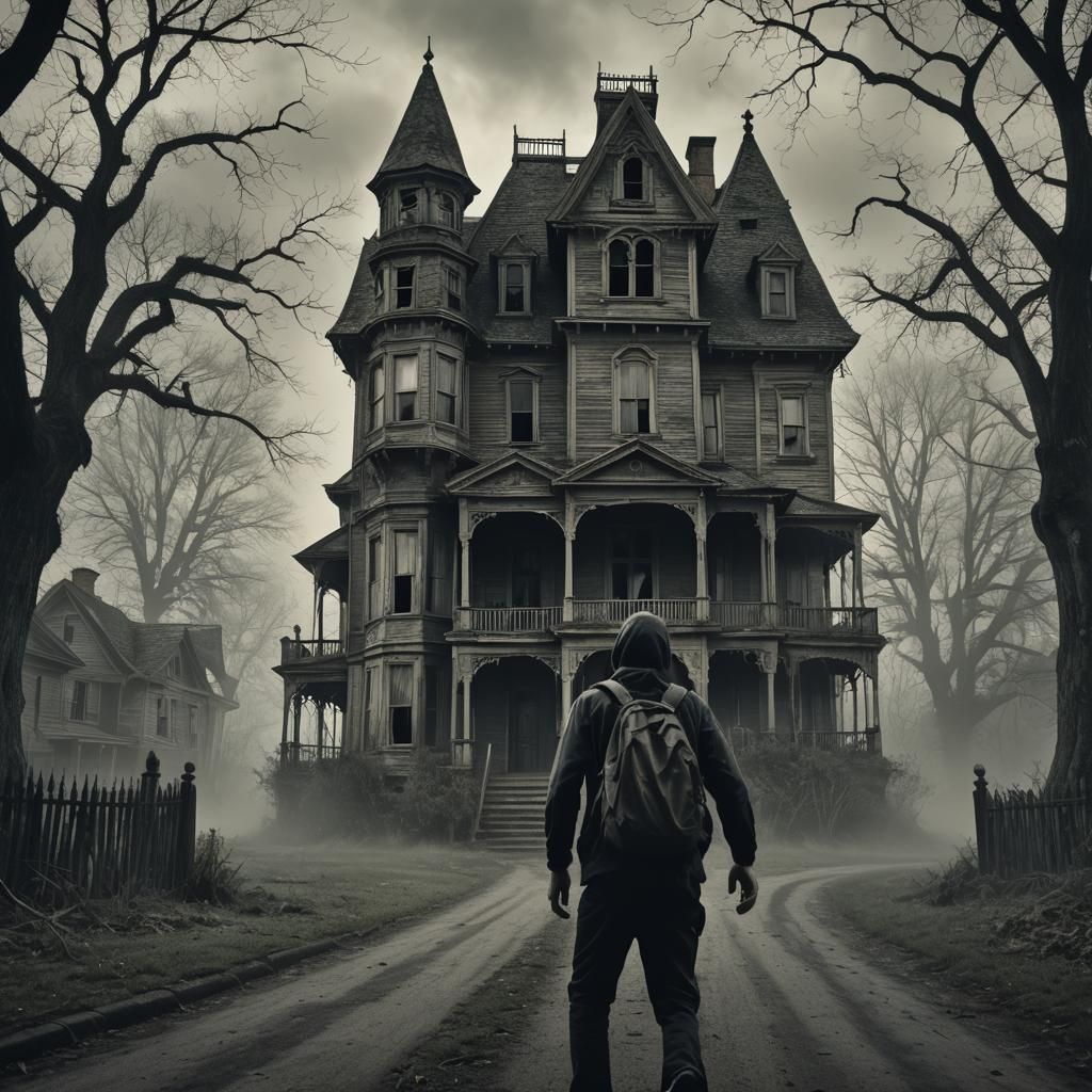 Fleeing a Haunted House in Terror