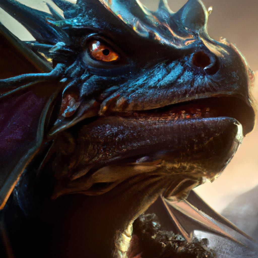 Detailed Draconequus Portrait in Digital Art Style