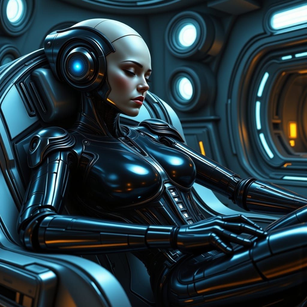 Seven of Nine Asleep in Cryogenic Capsule