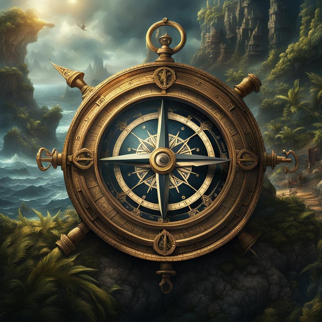 Cinematic Pirate Compass Digital Matte Painting