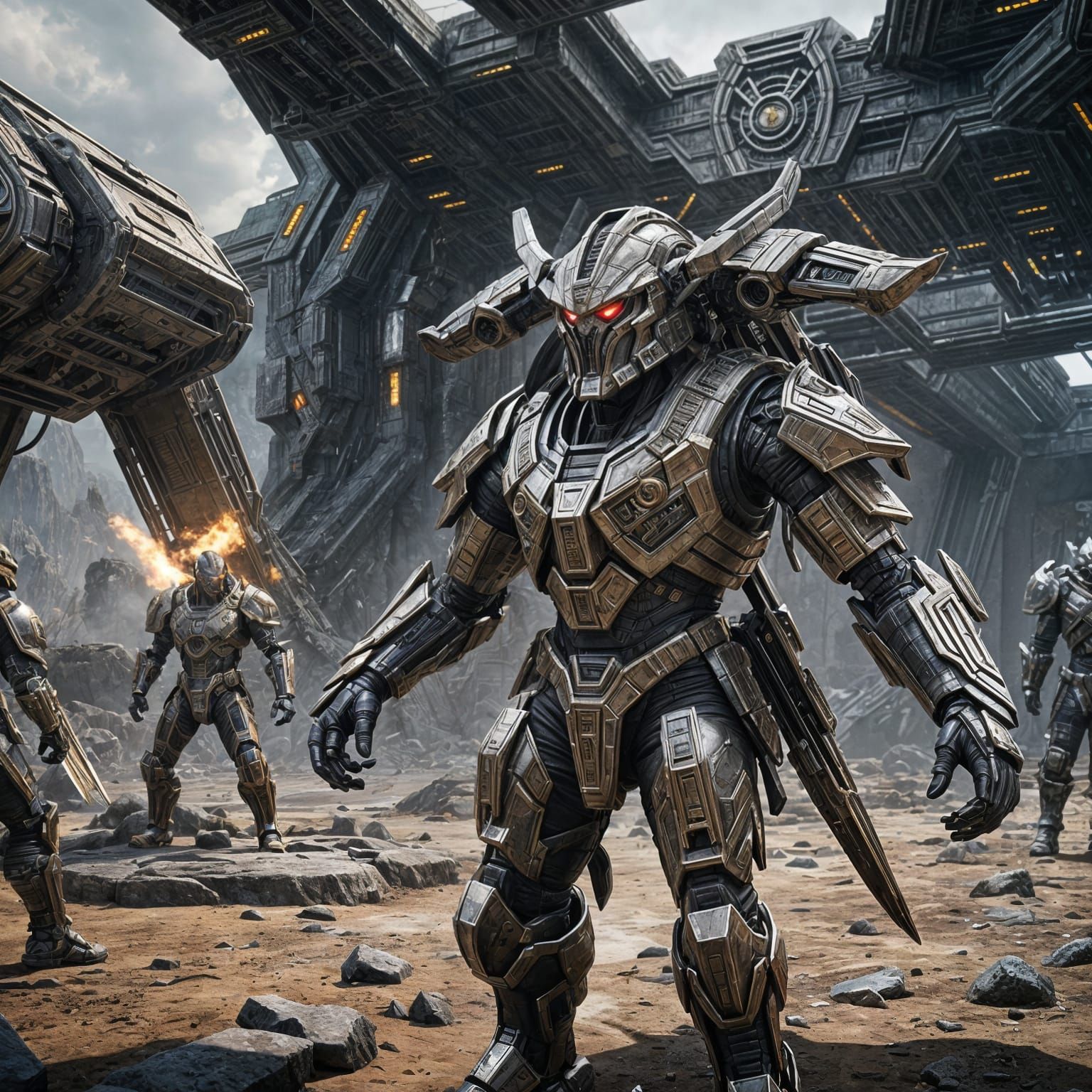 Klingon Warrior Ready for Battle in Sci-Fi Mech Style