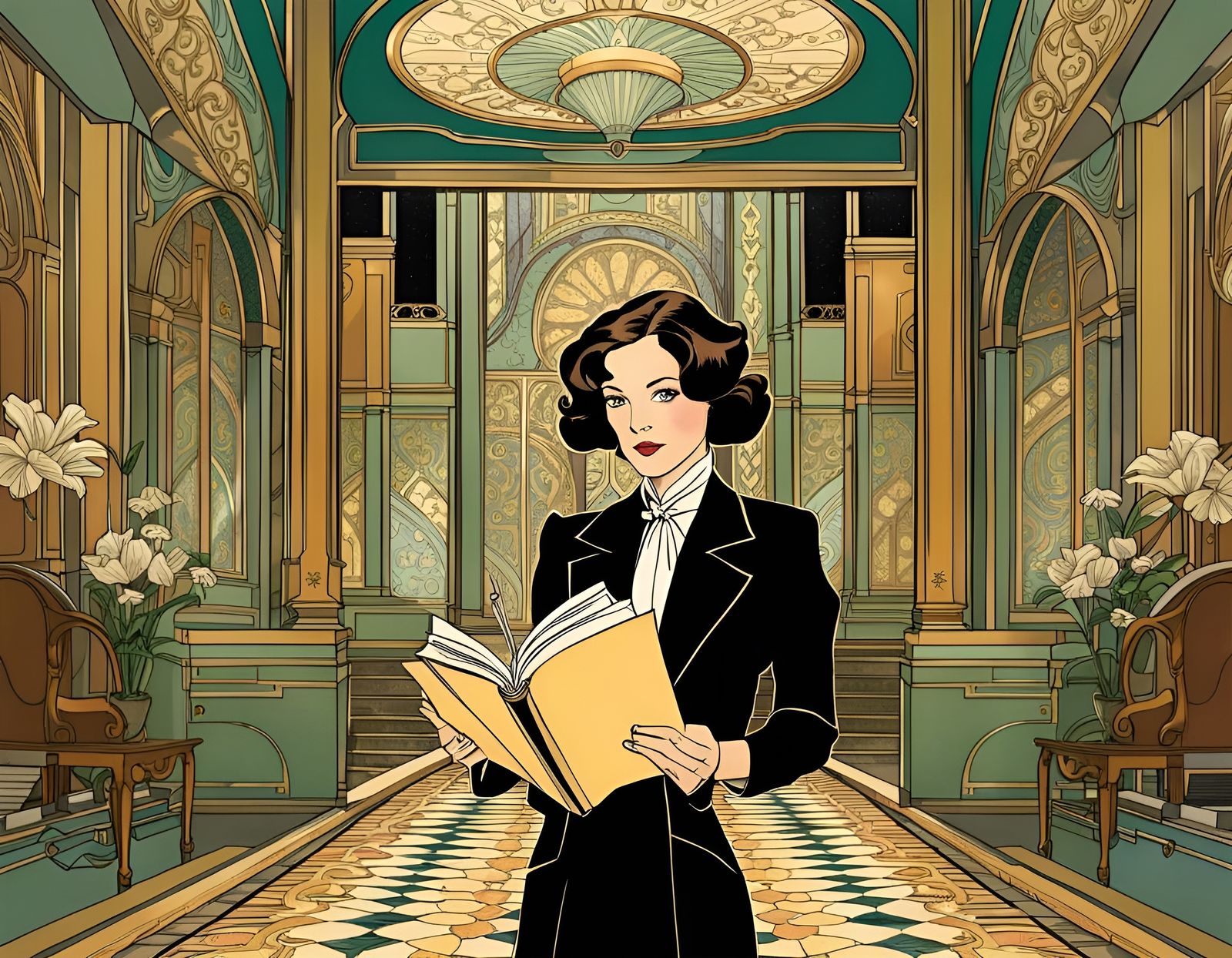 Clue Reimagined: An Art Nouveau Graphic Novel