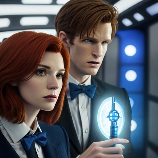 Dr Who and his companion Amy Pond