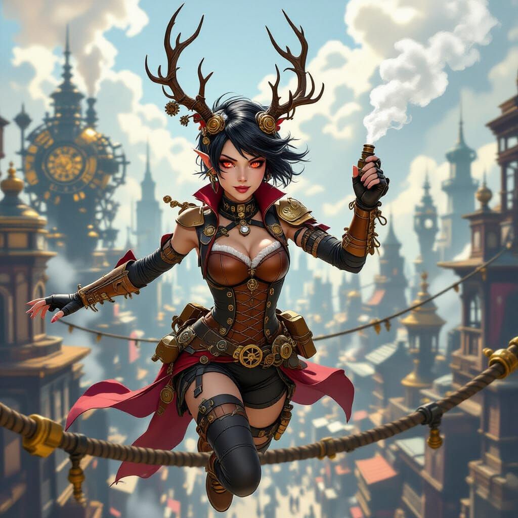 Steampunk Explorer Races Through Clockwork City