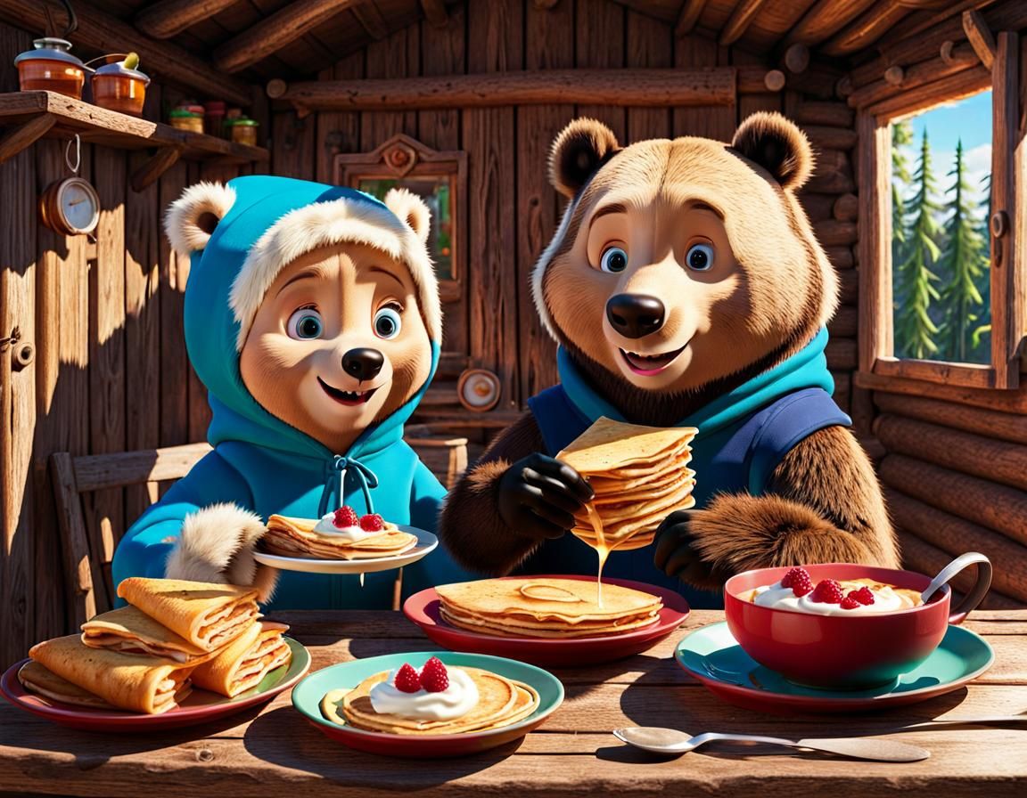 Masha and the Bear Celebrate Maslenitsa