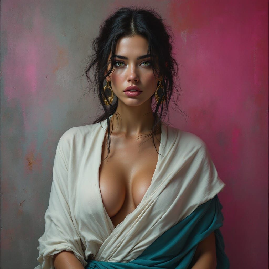 Dramatic Portrait in Haunting Twilight Hues