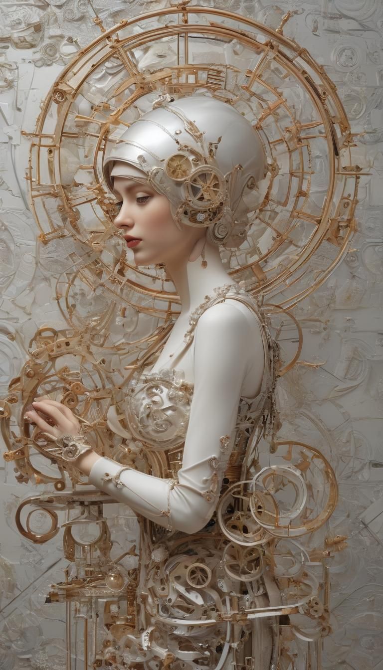 Constructivist Industrial Assemblage in Rococo Style