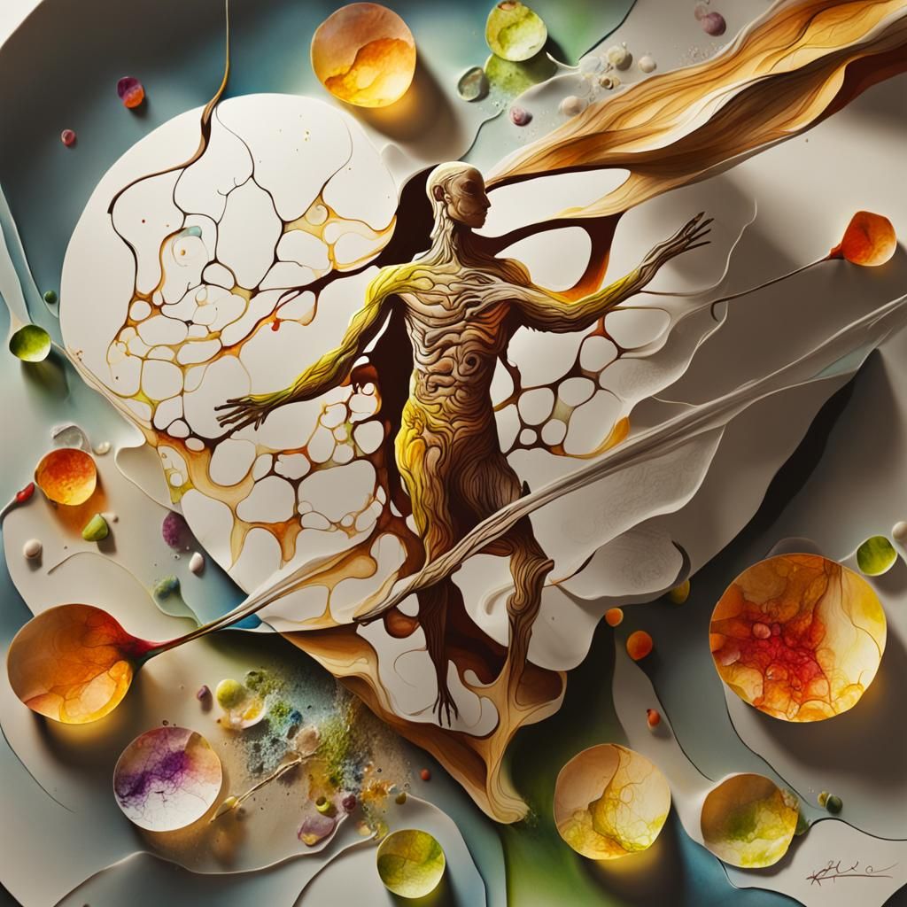 Colorful Neurographic Drawing: Organic Abstract Art