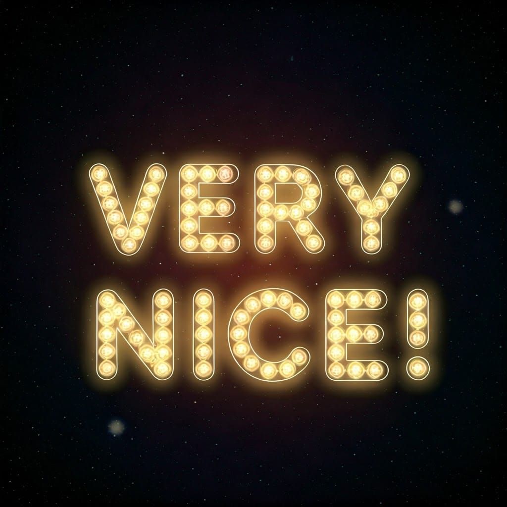 Celestial "Very Nice!" in a Color Field Aesthetic