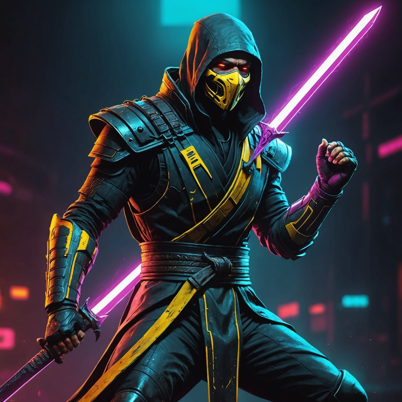 Cyberpunk Scorpion with Sword of Death