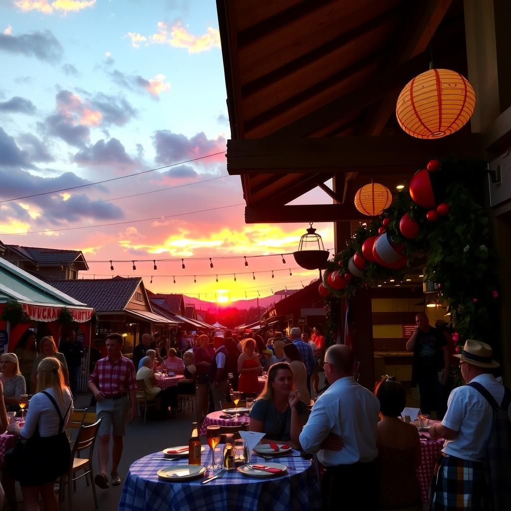 Oktoberfest Sunset Celebration Image