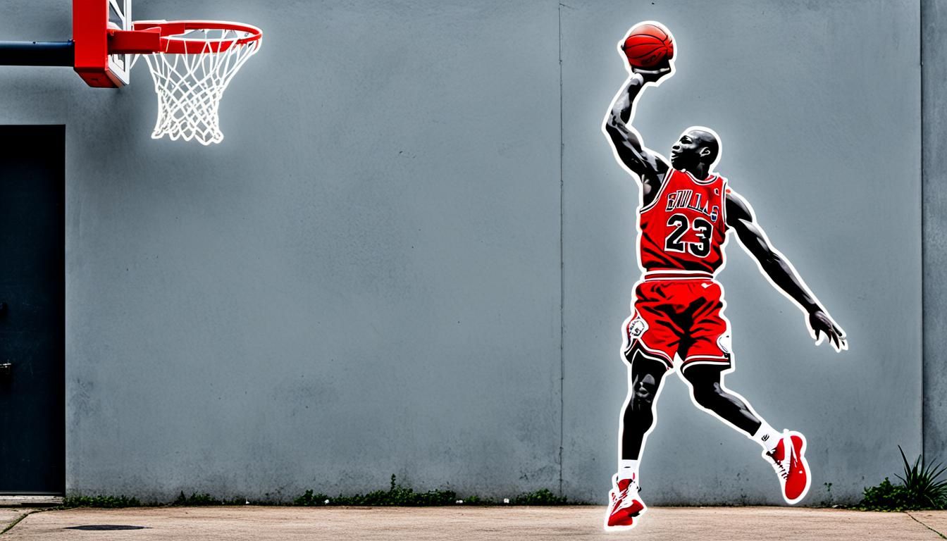 Michael Jordan Nike Art in Banksy Style