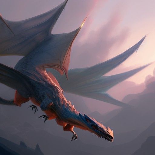 Wyvern Painting in Digital Art Style