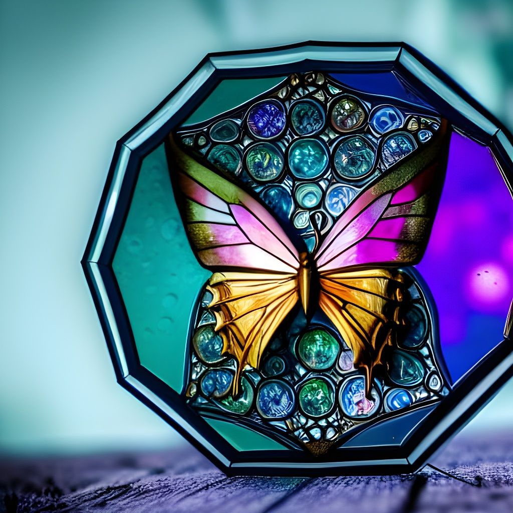 Ethereal Glass Butterfly in Faerie Garden Photography