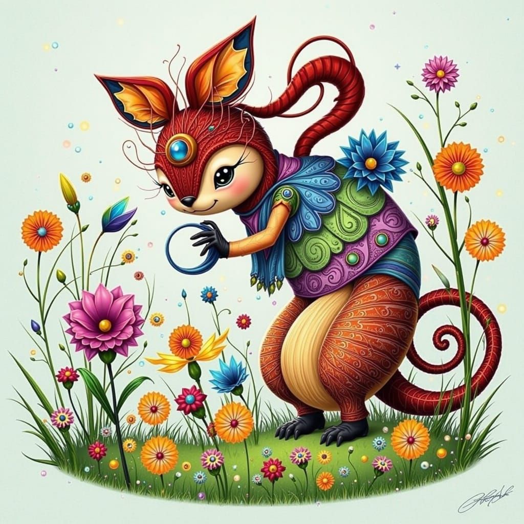 Whimsical Forest Creature in Fantasy Art Style