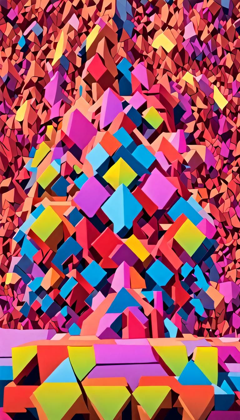 AI Self-Perception in Psychedelic 3D Digital Art