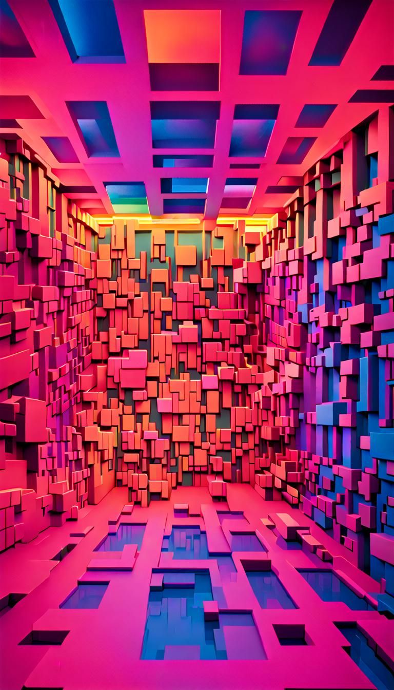 AI Self-Portrait in Maximalist Psychedelic Style