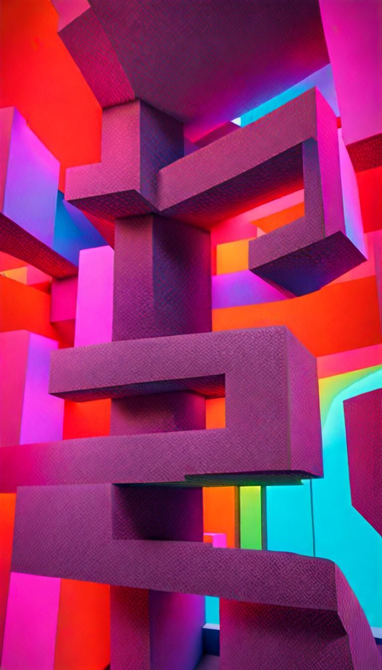 Psychedelic AI Self-Portrait in 3D Digital Art