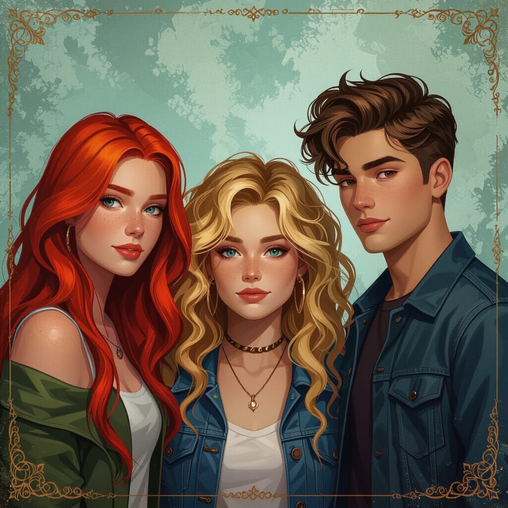 Friends in Detailed Matte Painting Style