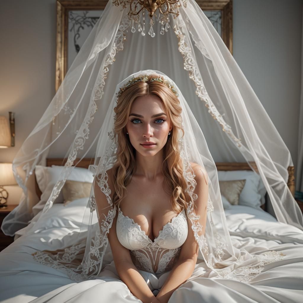 Bride in 3D Game Cinematic Style