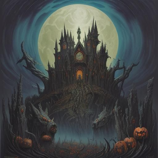 Eerie Witches' Sabbath Heavy Metal Album Cover Art