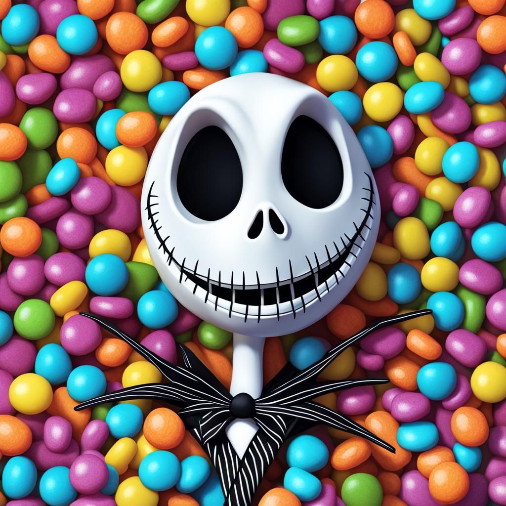 Jack Skellington in Whimsical Candy Art