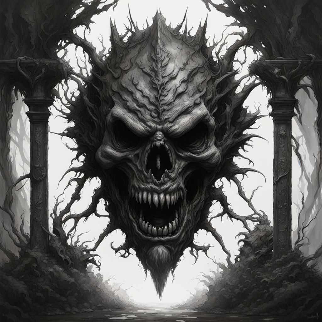 Gothic Monster Portrait in Dark Fantasy Style