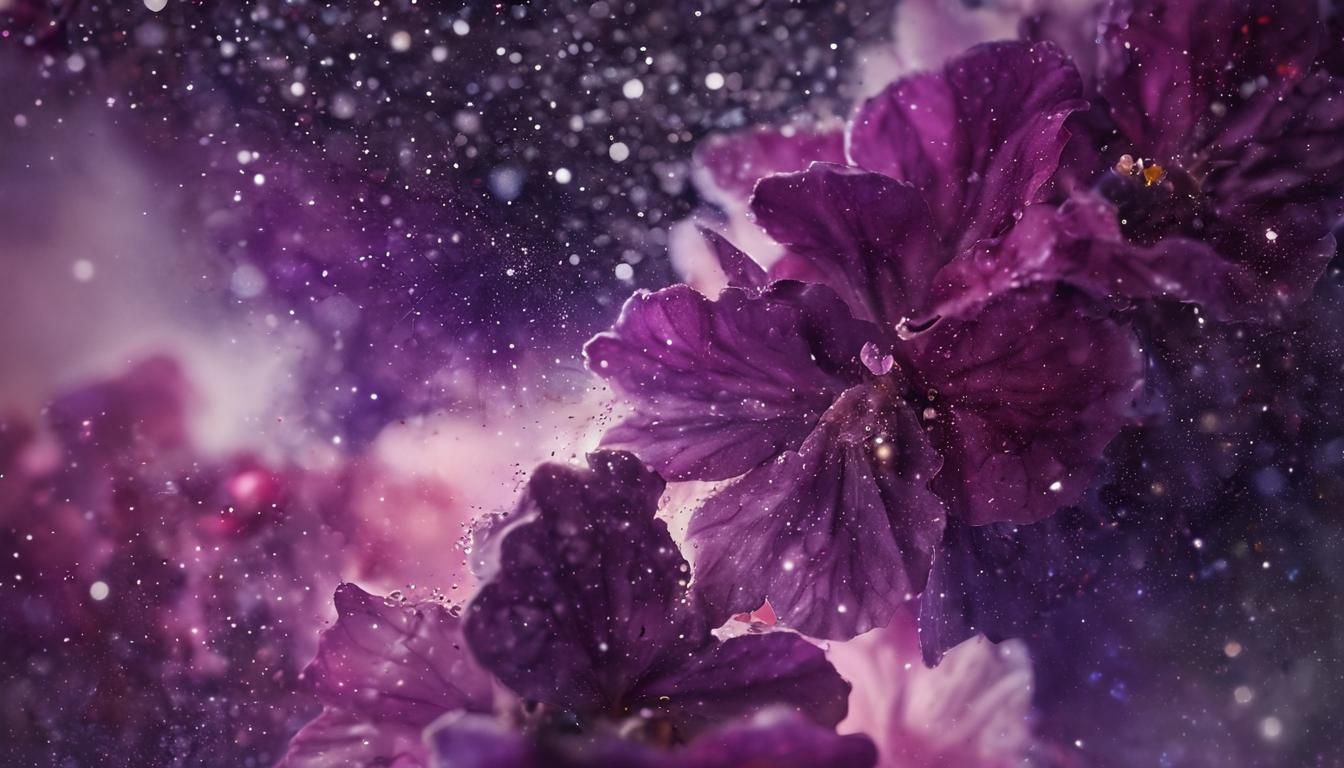 Dreamy Surrealist African Violet in Stardust