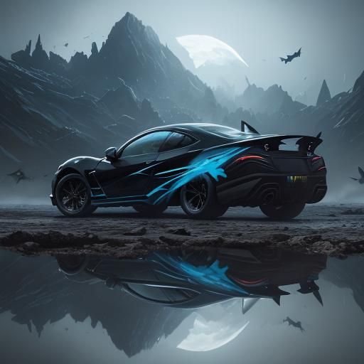 Nightwing and Batman Double Exposure in Street Art Style