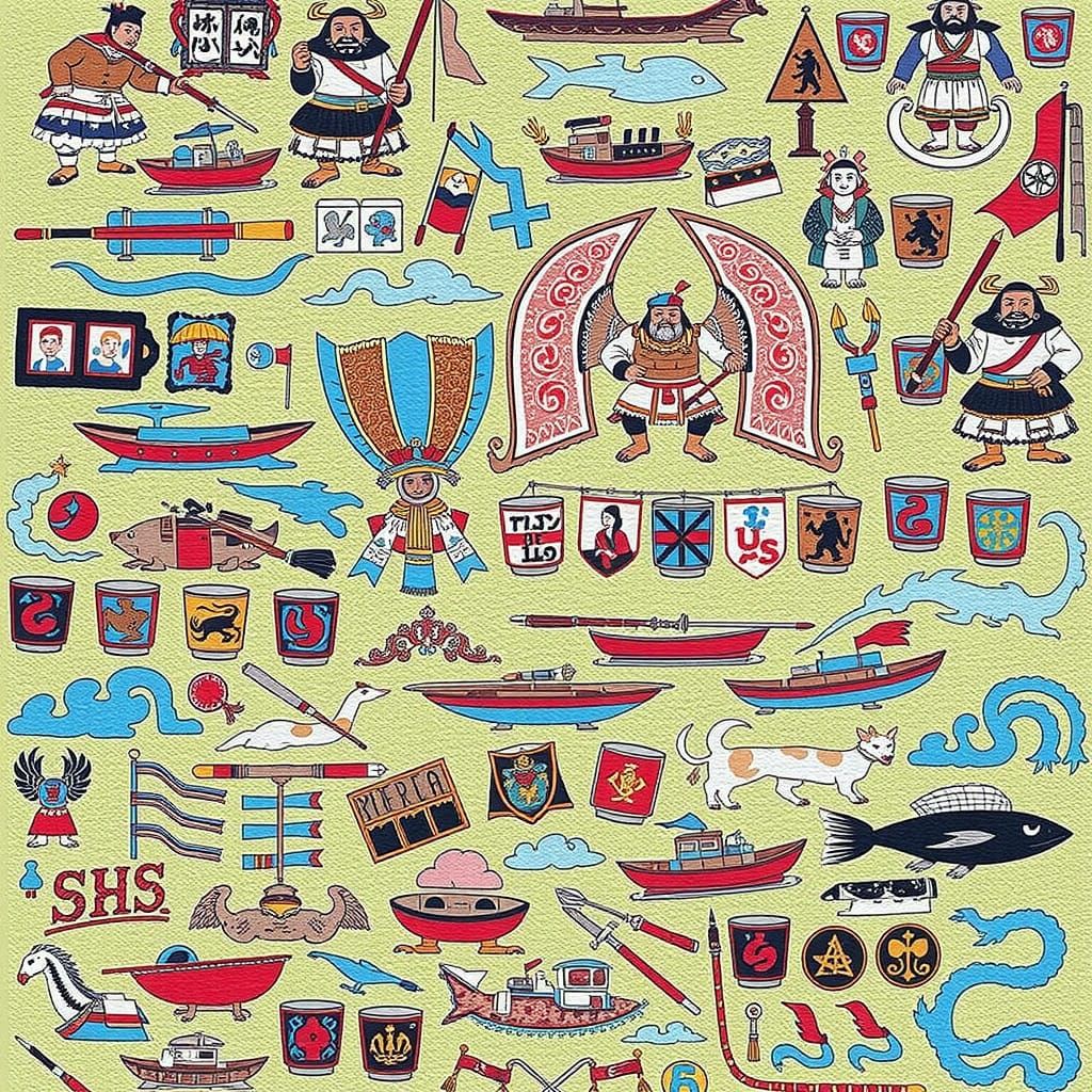 Majestic AInu Warrior in Regal Splendor