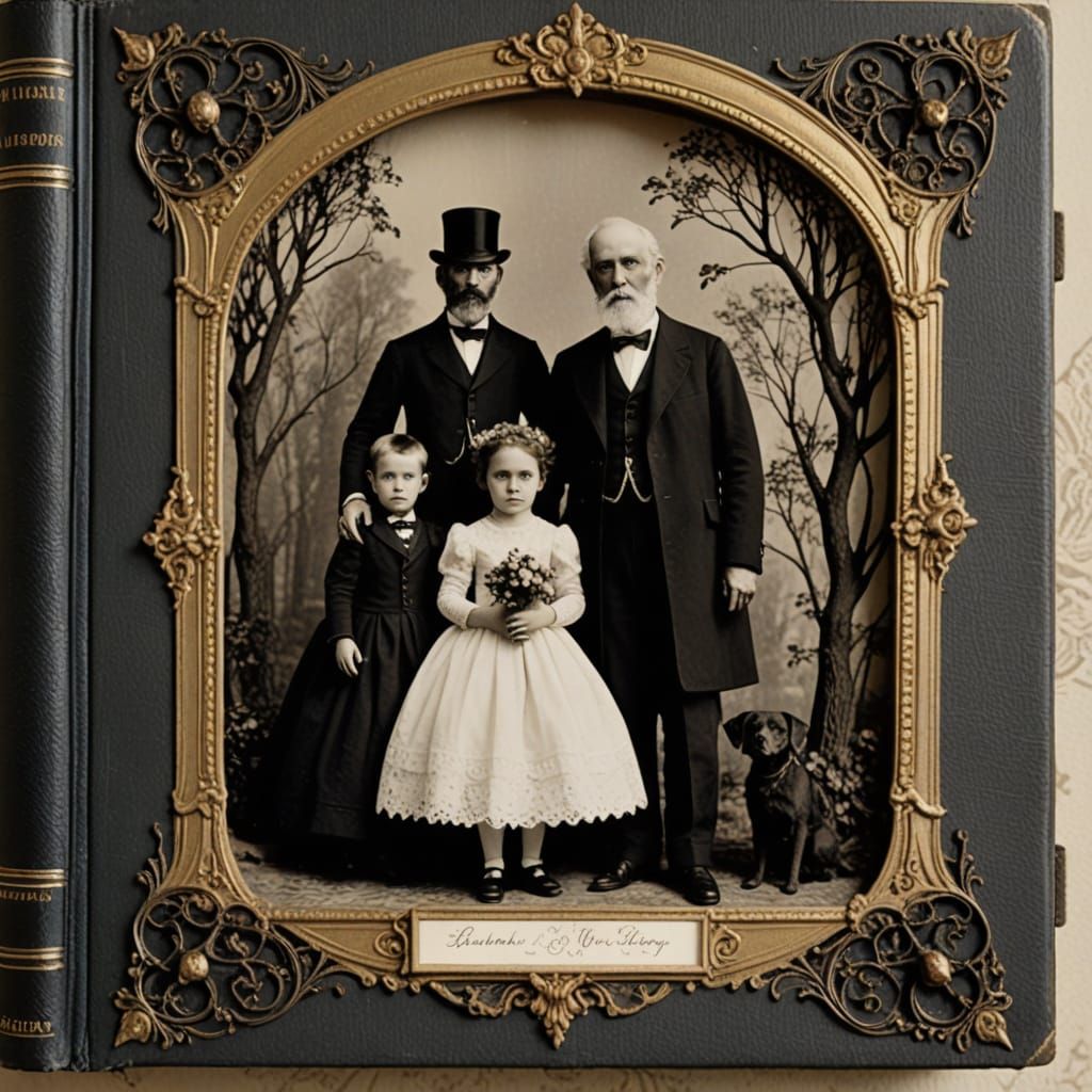 Interactive Victorian Photo Album in Gothic Style