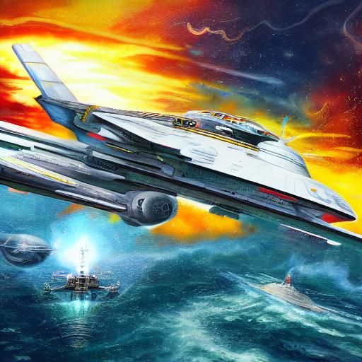 Hyperrealistic USS Enterprise in Space